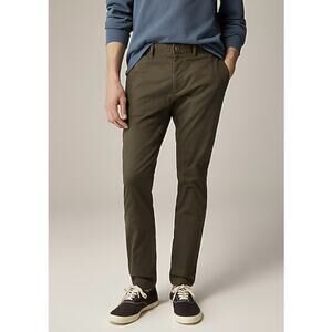 J.Crew 250 Skinny Fit Core Stretch Chino Pants Mens W30 L32 Greenish Brown AB613